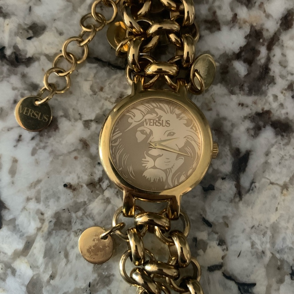Vintage VERSACE VERSUS Gold Plated Stainless Steel Watch - Picture 11 of 17